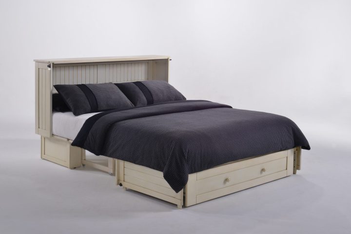 Night & Day Furniture Daisy Murphy Cabinet Bed in Buttercream finish with mattress