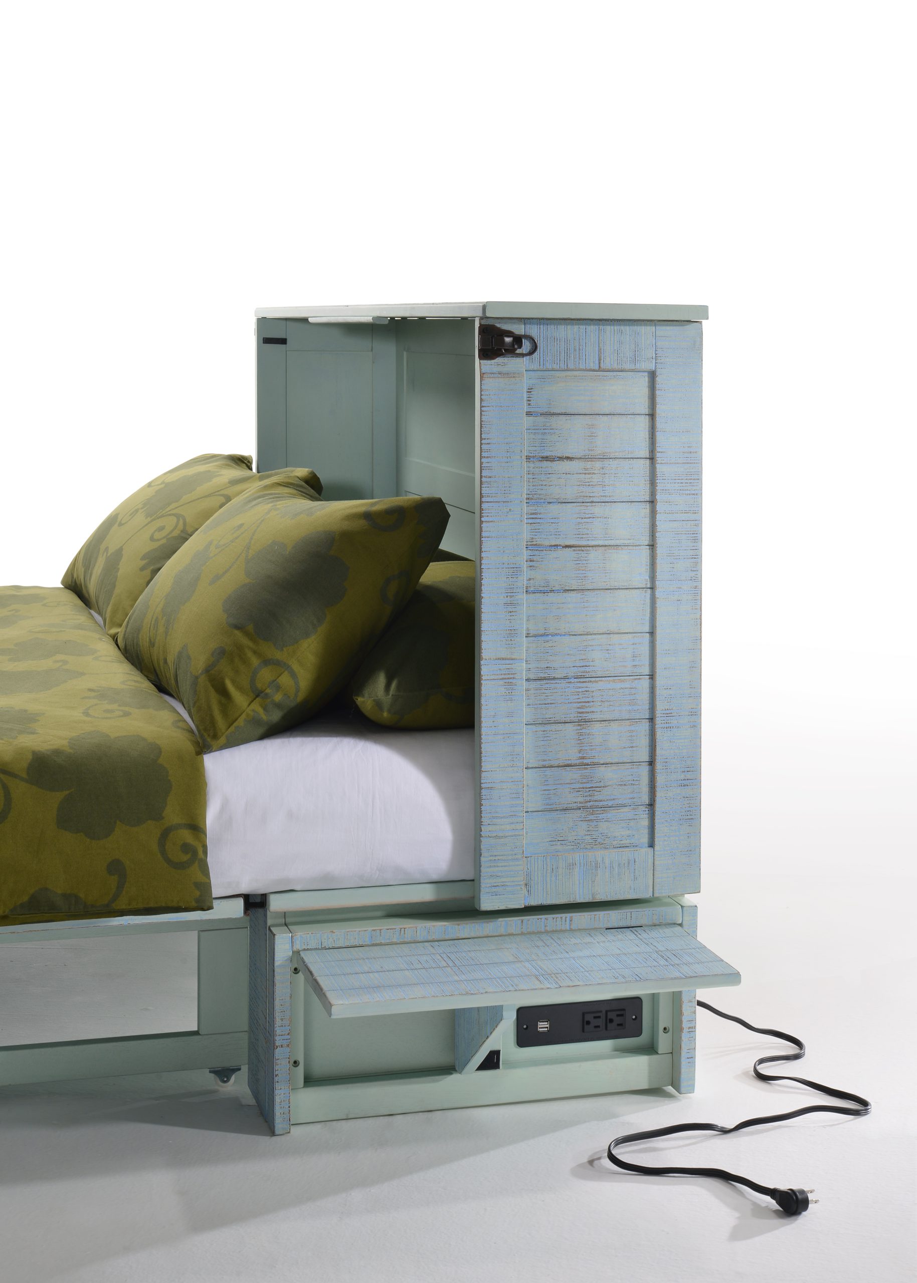 Night & Day Furniture Poppy Murphy Cabinet Bed – Skye – Queen Gel Memory Foam, Built-In USB/Outlet Ports, Quick Convert Guest Bed - Image 6