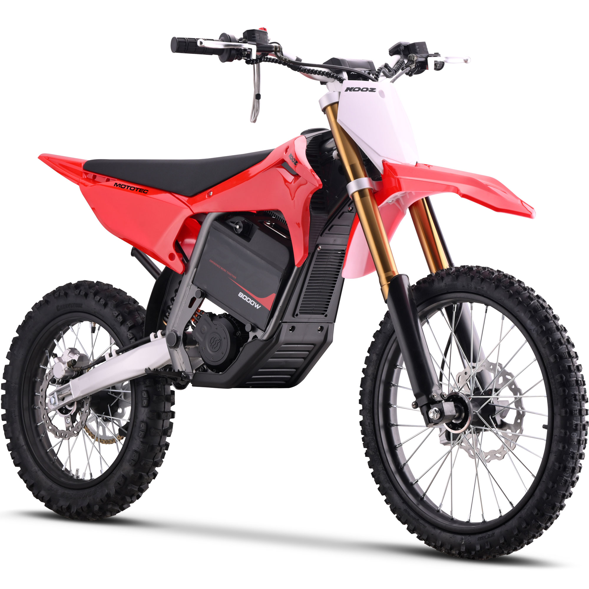 MotoTec 72v 8000w Pro Electric Dirt Bike 19/16 Lithium Red