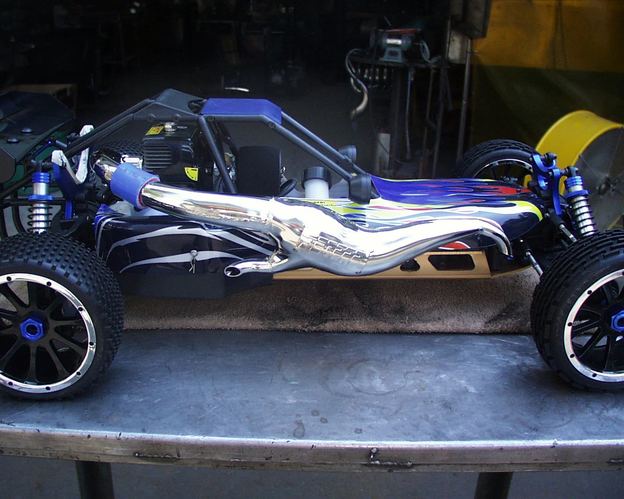 JetPro Redcat Dune Runner Side Mount Performance Pipe - Chrome