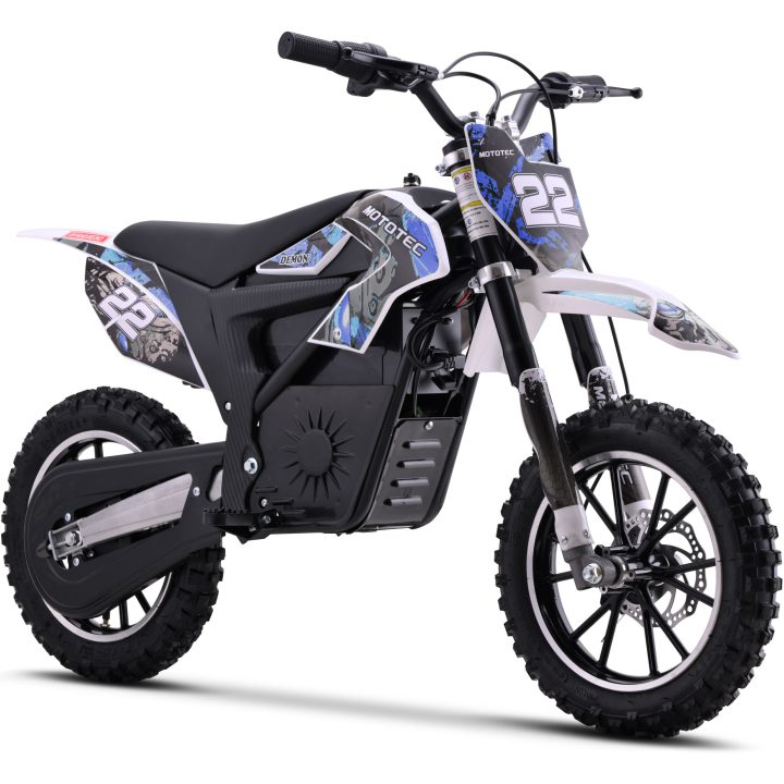 MotoTec 36v 790w Demon Electric Dirt Bike Lithium Blue