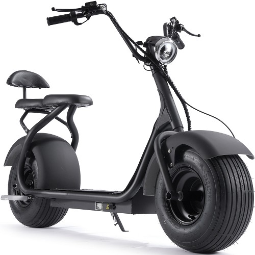 MotoTec Fat Tire 60v 18ah 2000w Lithium Electric Scooter Black